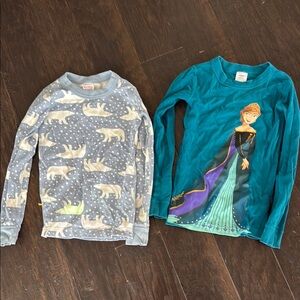 Disney Frozen Kids Long Sleeve Shirts - Blue & Gray